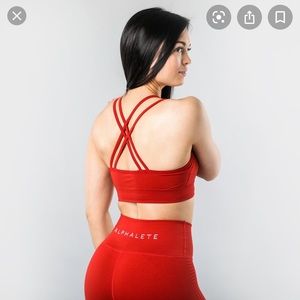 ALPHALETE REVIVAL BRA/REDWOOD/M